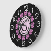 Hoofdletter G bloemenmonogram Grote Klok (Hoek)