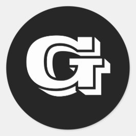 Hoofdletter G Kleine Rondtrekkers van Janz Ronde Sticker