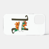 Hoofdletter H bloemenmonogram Case-Mate iPhone Case (Achterkant (horizontaal))