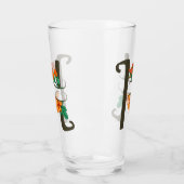 Hoofdletter H bloemenmonogram Glas (Links)