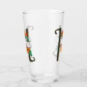 Hoofdletter H bloemenmonogram Glas (Rechts)