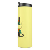 Hoofdletter H bloemenmonogram Thermosbeker (Geroteerd rechts)