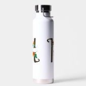 Hoofdletter H bloemenmonogram Waterfles (Links)