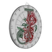 Hoofdletter J bloemenmonogram Dartbord (Voorkant Links)
