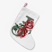Hoofdletter J bloemenmonogram Kleine Kerstsok (Voorkant (Hangend))