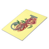 Hoofdletter J bloemenmonogram Notitieblok (Schuin)