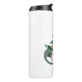 Hoofdletter J bloemenmonogram Thermosbeker (Gedraaid links)