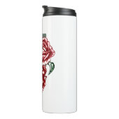 Hoofdletter J bloemenmonogram Thermosbeker (Geroteerd rechts)
