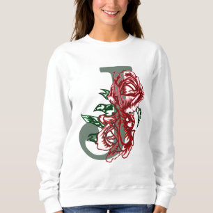 Hoofdletter J bloemenmonogram Trui