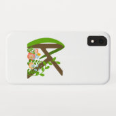 Hoofdletter K bloemenmonogram Case-Mate iPhone Case (Achterkant (horizontaal))