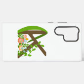 Hoofdletter K bloemenmonogram Samsung Galaxy Hoesje (Achterkant horizontaal)