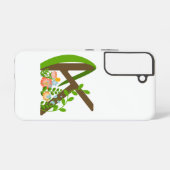 Hoofdletter K bloemenmonogram Samsung Galaxy Hoesje (Achterkant horizontaal)