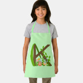 Hoofdletter K bloemenmonogram Schort (Insitu)