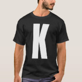Hoofdletter K Monogram Anton Font Initiaal Alpha T-shirt (Voorkant)