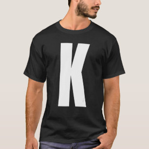 Hoofdletter K Monogram Anton Font Initiaal Alpha T-shirt