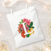 Hoofdletter L bloemenmonogram Bedankzakje (Geknipt)
