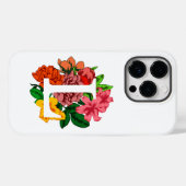 Hoofdletter L bloemenmonogram Case-Mate iPhone Case (Achterkant (horizontaal))