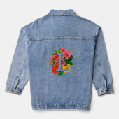 Hoofdletter L bloemenmonogram Denim Jacket (Achterkant)