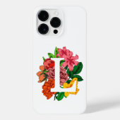 Hoofdletter L bloemenmonogram iPhone Hoesje (Achterkant)