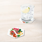 Hoofdletter L bloemenmonogram Kartonnen Onderzetters (Insitu)