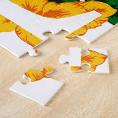 Hoofdletter L bloemenmonogram Legpuzzel (Zijkant)