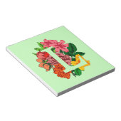 Hoofdletter L bloemenmonogram Notitieblok (Schuin)