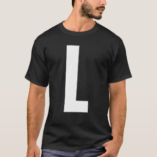 Hoofdletter L Monogram Anton Lettertype Initiaal A T-shirt