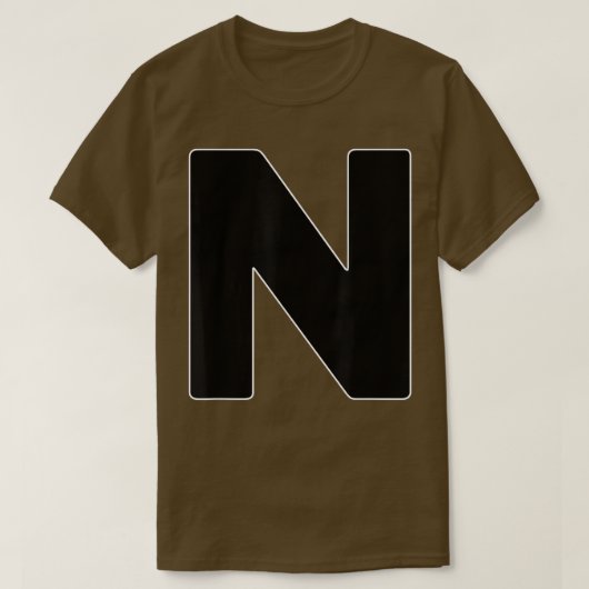 Hoofdletter N Matching Group Letters Alphabet C T-shirt (Design voorkant)