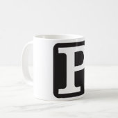 Hoofdletter P Monogram Koffiemok (Voorkant links)