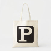Hoofdletter P Monogram Tote Bag (Voorkant)