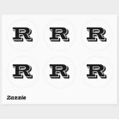 Hoofdletter R Grote Rondtrekkers van Janz Ronde Sticker (Vel)