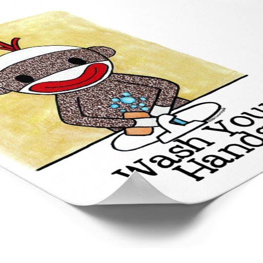 Hoofdletterherinnering voor socket was uw handen 4 poster (Hoek)