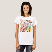 Hoofdletters en periodes bruh ELA leraar grappig T-shirt (Voorkant volledig)