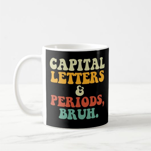 Hoofdletters En Punten Bruh Koffiemok (Links)
