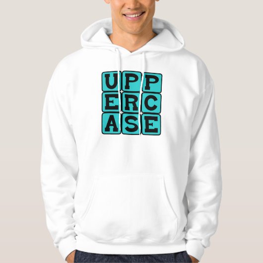 Hoofdletters, Lettertype Hoodie (Voorkant)