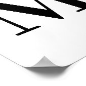 Hoofdletters M Monogram zwart-wit Poster (Hoek)