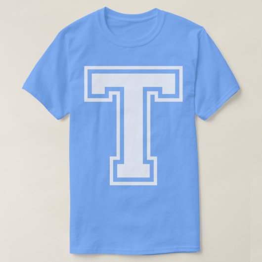 Hoofdletters Naam Initiaal Monogram T Witte Tekst T-shirt (Design voorkant)