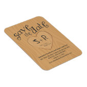 Hoofdletters op eikenboom sparen de datum magneet (Rechterzijde)