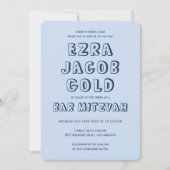 HOOFDLETTERS STER VAN DAVID Custom Bar Mitswa Kaart (Voorkant)