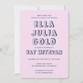 HOOFDLETTERS STER VAN DAVID Custom Bat Mitswa Kaart (Voorkant)