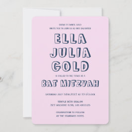 HOOFDLETTERS STER VAN DAVID Custom Bat Mitswa Kaart