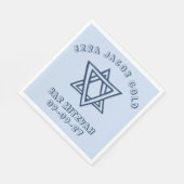 HOOFDLETTERS STER van DAVID Custom Bat Mitswa Servet (Hoek)