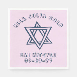HOOFDLETTERS STER van DAVID Custom Bat Mitswa Servet