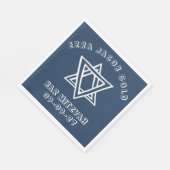 HOOFDLETTERS STER van DAVID Custom Bat Mitswa Servet (Hoek)