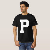 hoofdletters van het alfabet P T-shirt (Voorkant volledig)