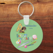 Hoofdletters van het alfabet  Terug naar school Sleutelhanger (Voorkant)