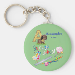 Hoofdletters van het alfabet  Terug naar school Sleutelhanger