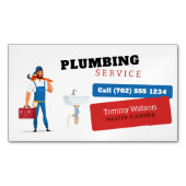 Hoofdloodgieter | Handig Man Magnetisch Visitekaartje (Voorkant)