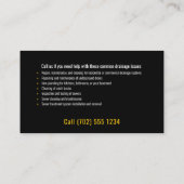 Hoofdloodgieter | Handig Man Visitekaartje (Achterkant)