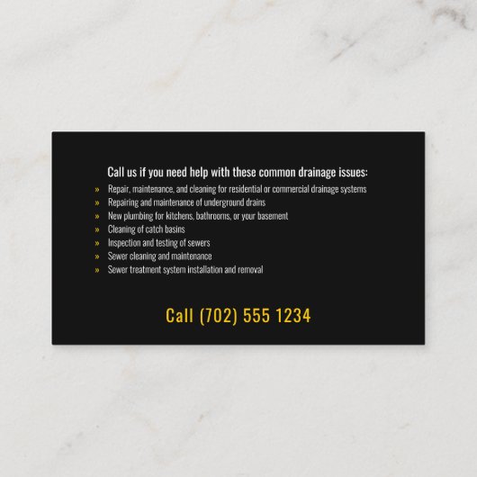 Hoofdloodgieter | Handig Man Visitekaartje (Achterkant)